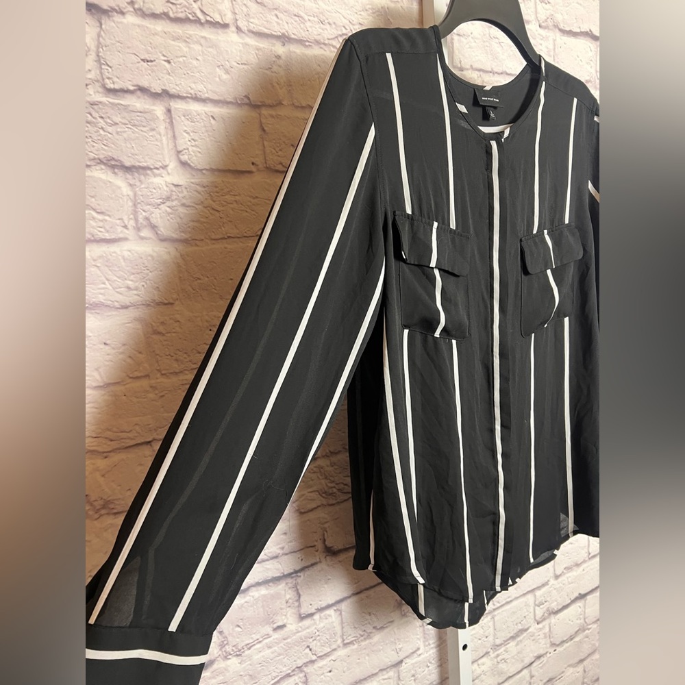 Who What Wear Striped Blouse size L - Picture 3 of 8